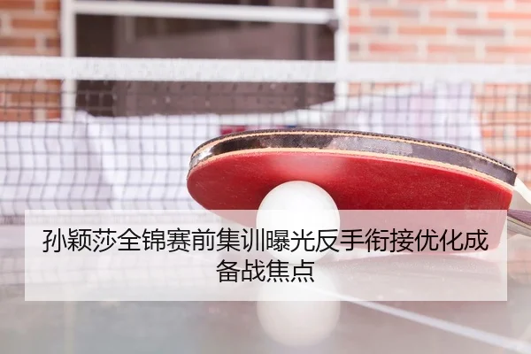孙颖莎全锦赛前集训曝光反手衔接优化成备战焦点